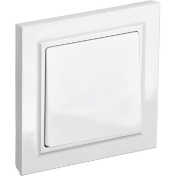 Выключатель 1-клавишный IEK BRITE 10А в сборе ВСР10-1-0-БрБ белый - BR-V10-0-10-K01-F